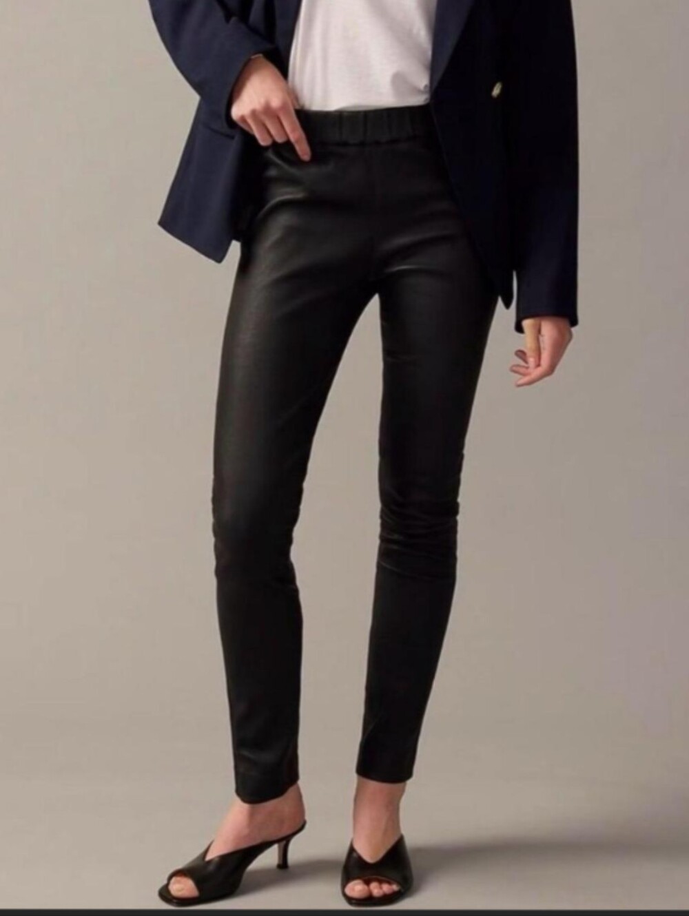 J .Crew Collection Leather Leggings - Picture 1 of 8